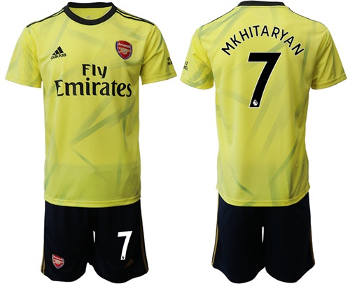 Arsenal #7 Mkhitaryan Yellow Soccer Club Jersey