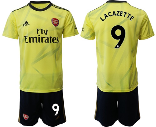 Arsenal #9 Lacazette Yellow Soccer Club Jersey