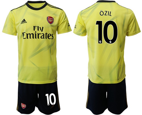 Arsenal #10 Ozil Yellow Soccer Club Jersey