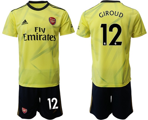 Arsenal #12 Giroud Yellow Soccer Club Jersey