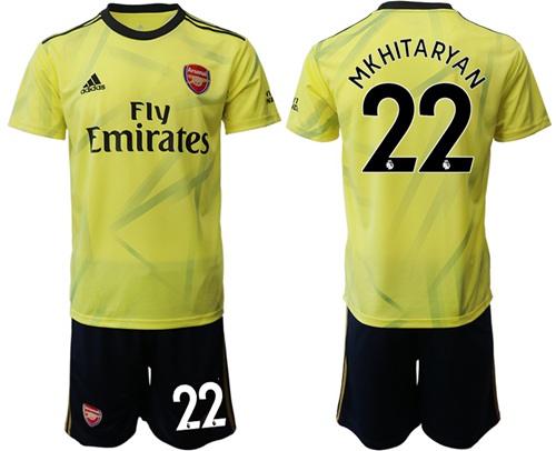 Arsenal #22 Mkhitaryan Yellow Soccer Club Jersey