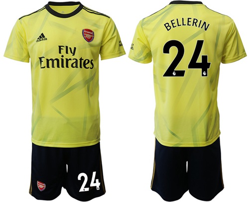 Arsenal #24 Bellerin Yellow Soccer Club Jersey