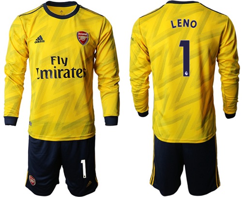 Arsenal #1 Leno Away Long Sleeves Soccer Club Jersey