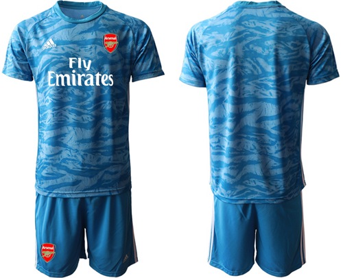Arsenal Blank Light Blue Goalkeeper Soccer Club Jersey