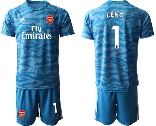 Arsenal #1 Leno Light Blue Goalkeeper Soccer Club Jersey