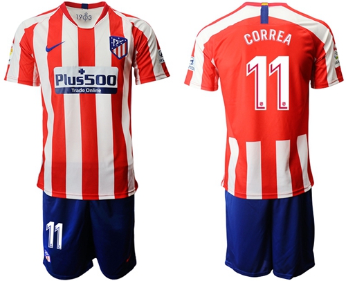 Atletico Madrid #11 Correa Home Soccer Club Jersey