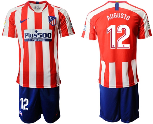 Atletico Madrid #12 Augusto Home Soccer Club Jersey