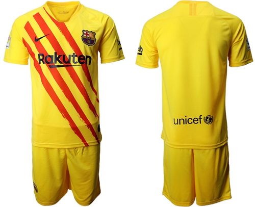 Barcelona Blank Yellow Soccer Club Jersey