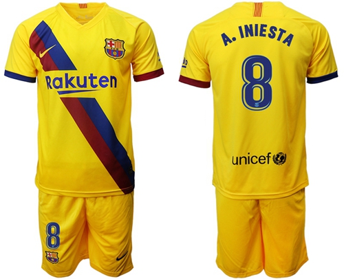 Barcelona #8 A.Iniesta Away Soccer Club Jersey