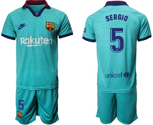 Barcelona #5 Sergio Third Soccer Club Jersey