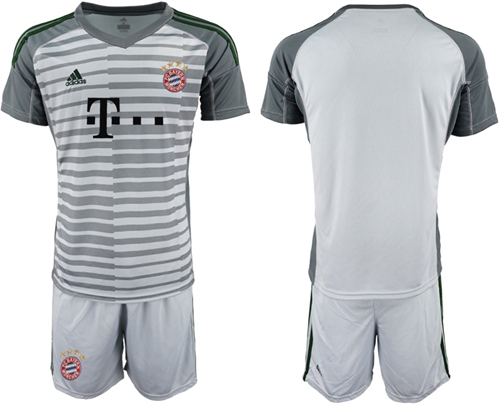 Bayern Munchen Blank Grey Goalkeeper Soccer Club Jersey