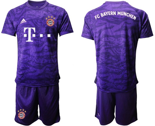 Bayern Munchen Blank Purple Goalkeeper Soccer Club Jersey