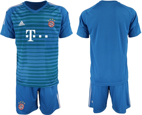 Bayern Munchen Blank Dark Blue Goalkeeper Soccer Club Jersey