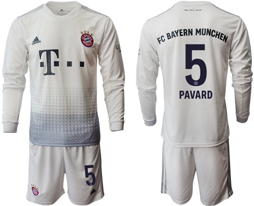 Bayern Munchen #5 Pavard Away Long Sleeves Soccer Club Jersey