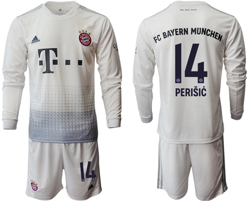 Bayern Munchen #14 Perisic Away Long Sleeves Soccer Club Jersey