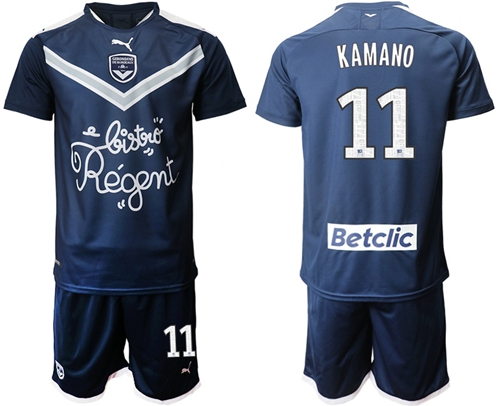 Bordeaux #11 Kamano Home Soccer Club Jersey