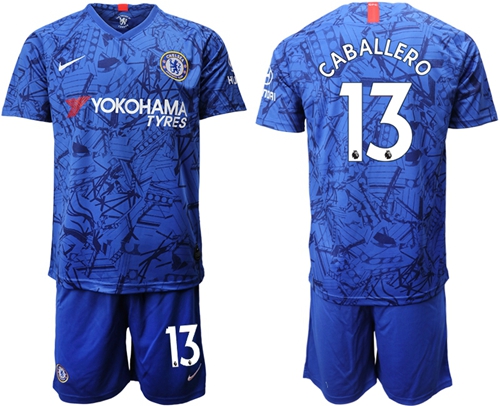 Chelsea #13 Caballero Home Soccer Club Jersey