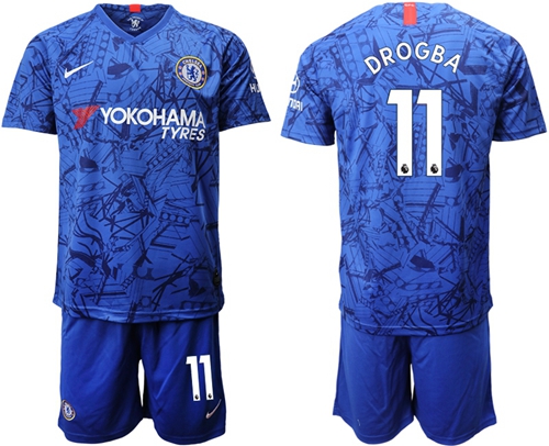 Chelsea #11 Drogba Home Soccer Club Jersey