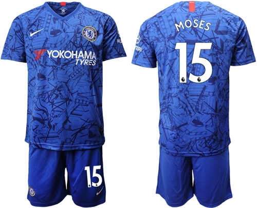 Chelsea #15 Moses Home Soccer Club Jersey