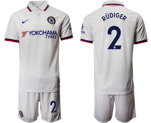 Chelsea #2 Rudiger Away Soccer Club Jersey