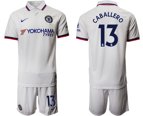 Chelsea #13 Caballero Away Soccer Club Jersey