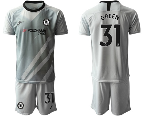 Chelsea #31 Green Grey Goalkeeper Soccer Club Jersey
