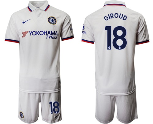 Chelsea #18 Giroud Away Soccer Club Jersey
