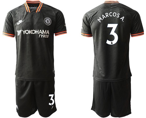Chelsea #3 Marcos A. Third Soccer Club Jersey