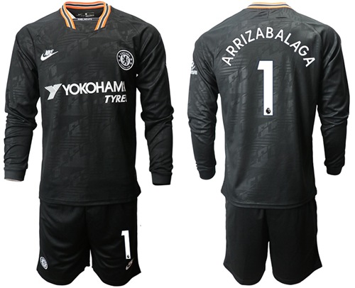 Chelsea #1 Arrizabalaga Third Long Sleeves Soccer Club Jersey