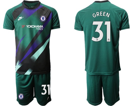 Chelsea #31 Green Green Goalkeeper Soccer Club Jersey