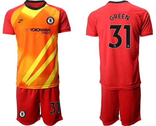Chelsea #31 Green Red Goalkeeper Soccer Club Jersey