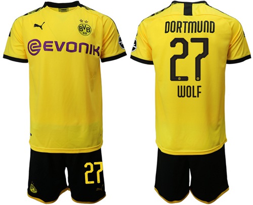 Dortmund #27 Wolf Home Soccer Club Jersey