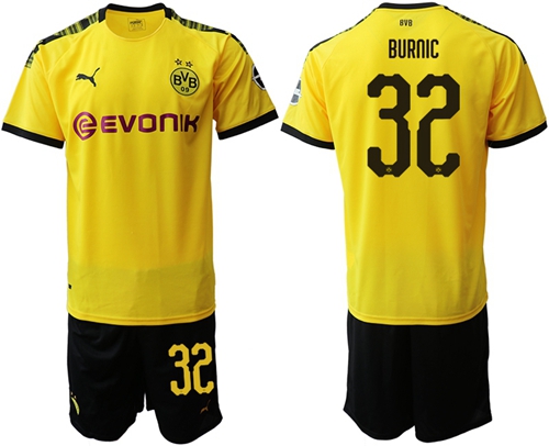 Dortmund #32 Burnic Home Soccer Club Jersey