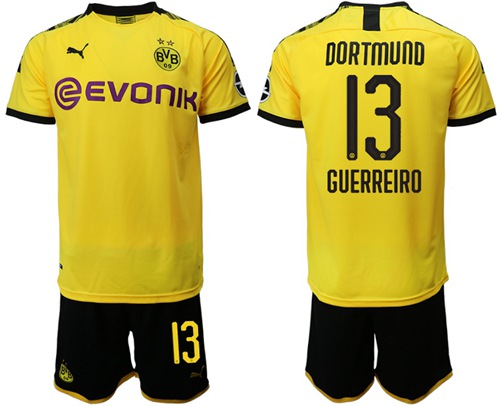 Dortmund #13 Guerreiro Home Soccer Club Jersey