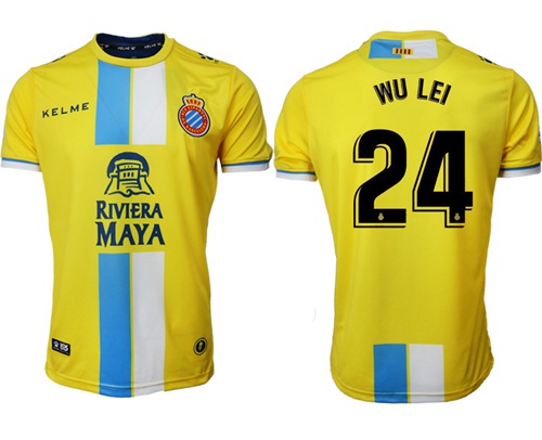 Espanyol #24 Wu Lei Third Soccer Club Jersey