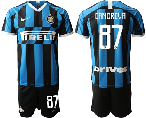 Inter Milan #87 Candreva Home Soccer Club Jersey