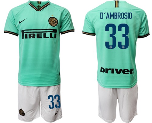 Inter Milan #33 D'Ambrosio Away Soccer Club Jersey