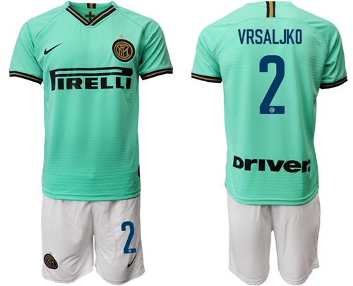 Inter Milan #2 Vrsaljko Away Soccer Club Jersey