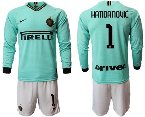 Inter Milan #1 Handanovic Away Long Sleeves Soccer Club Jersey