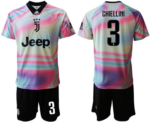 Juventus #3 Chiellini Anniversary Soccer Club Jersey