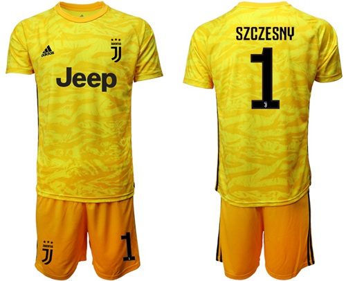 Juventus #1 Szczesny Yellow Goalkeeper Soccer Club Jersey