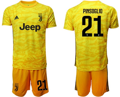 Juventus #21 Pinsoglio Yellow Goalkeeper Soccer Club Jersey