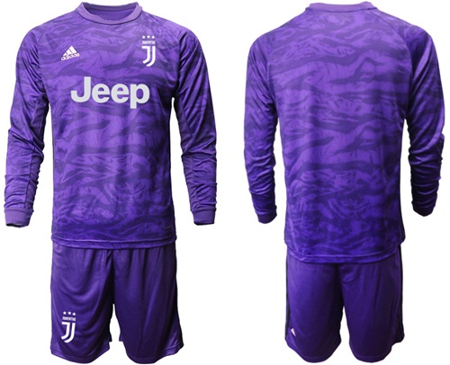 Juventus Blank Purple Goalkeeper Long Sleeves Soccer Club Jersey