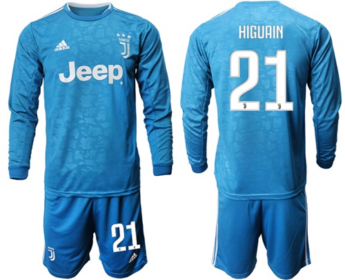 Juventus #21 Higuain Third Long Sleeves Soccer Club Jersey