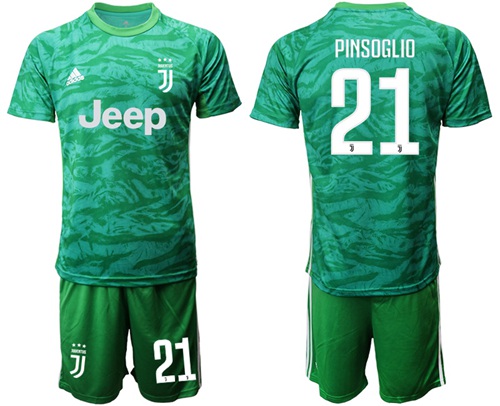 Juventus #21 Pinsoglio Green Goalkeeper Soccer Club Jersey