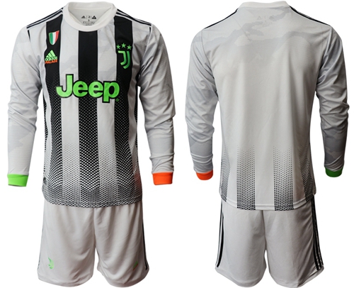 Juventus Blank Joint Long Sleeves Soccer Club Jersey