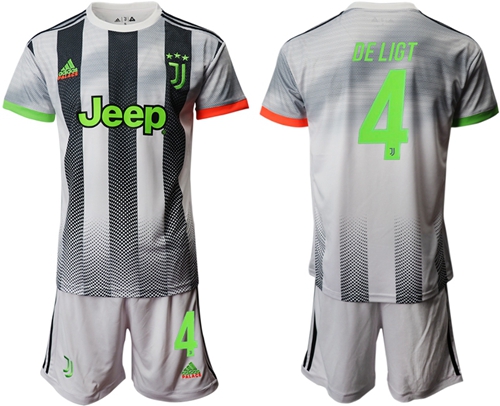 Juventus #4 De Ligt Joint Soccer Club Jersey