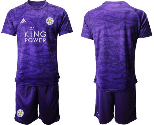 Leicester City Blank Purple Goalkeeper Soccer Club Jersey