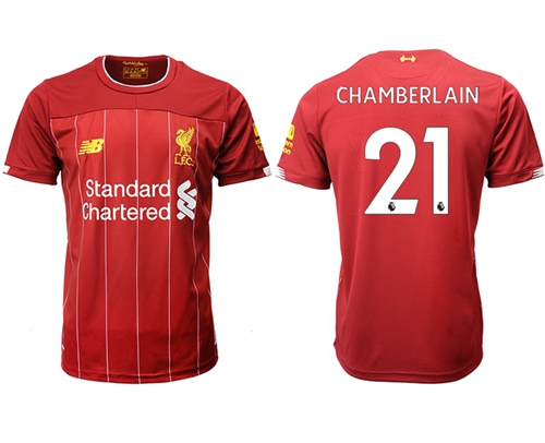 Liverpool #21 Chamberlain Red Home Soccer Club Jersey