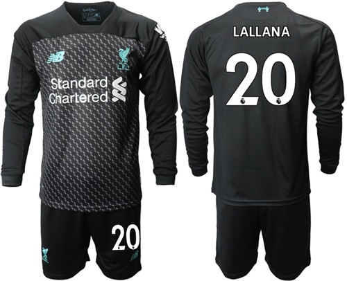 Liverpool #20 Lallana Third Long Sleeves Soccer Club Jersey